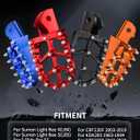 JFG RACING Dirt Bike Pegs,Motorcycle Foot Pegs MX Foot Pedals Rests CNC for Light Bee Surron/CRF150F CRF230F 2003-2019/KDX200 1983-1994 - Purple