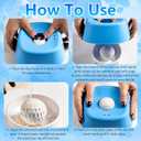 Slow Feeder Dog Bowls for Liquid Treat, Dog Lick Bowl Anti-Slip Slow Feeder for Wet Food, Anti-Slip Bone Broth Dog Lick Bowl with Rolling Ball, for Dogs and Cats (Blue)