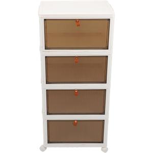 Foldable Shoe Rack Organizer, Large Capacity Transparent Shoe Storage Box 4 Layers Foldable Design with Wheels for Easy Moving