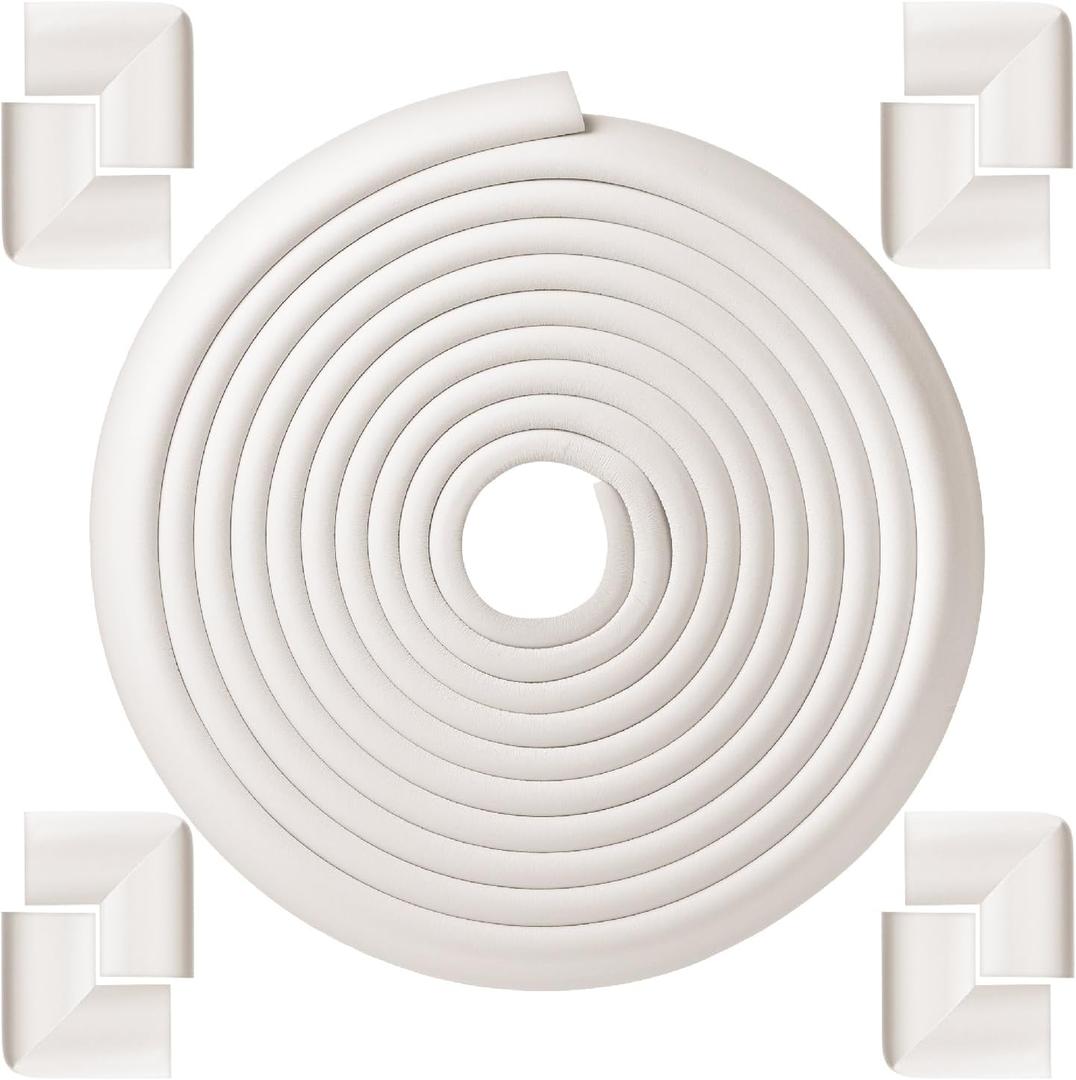 Mr. Pen- Furniture Corner & Edge Safety Bumpers, 18ft Edge & 8 Corners, Baby Proof Corners and Edges, Baby Proofing Corner Guards, Baby Corner Protector Guards, Edge Protector for Baby (Off-white)