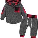 Toddler Baby Boy Clothes Infant Newborn Boy Outfit Long Sleeve Hoodie Sweatshirt Pants Fall Winter Clothes Set 100