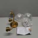 Bathroom Light Fixtures Gold Vanity Light 3 Light Wall Sconces Lighting Brushed Brass Lights with Clear Globe Glass Shades Bath Wall Lamp for Mirror Kitchen Living Room Bedroom Hallway