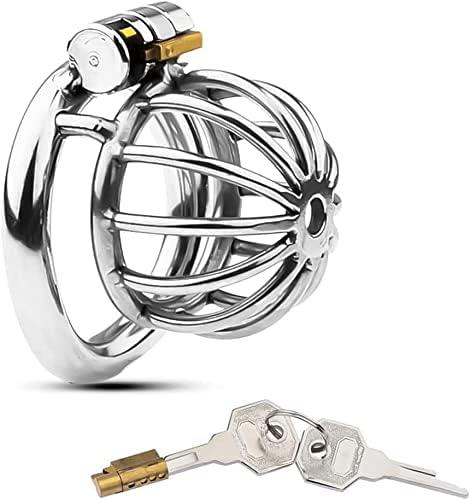 2025 Upgraded Stainless Steel Chastity Lock Male Cage Chastity Device Male Metal Lightweight Chastity Cage Breathable Chastity Devices Men's Penis Cage Lock Toys Bird Chastity Lock Sweater GXY7