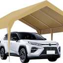 13 X 20FT Heavy Duty Carport, Portable Garage Shelter, Portable Car Tent Garage Waterproof UV-Resistant for Car, Truck