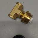 Tee 1/2" × 1/2" × 1/2" NPT Female, Brass Pipe Fitting, 3 Way Brass T Connector for Propane, Oil, Gas, Air Flow Systems, Corrosion Resistant, 1200 PSI Rated, 1 Pack