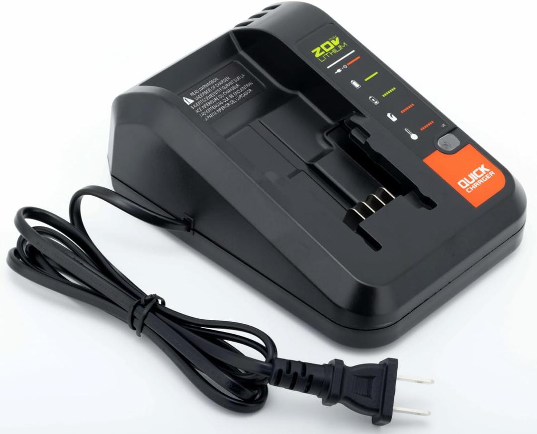 PCC692L Rapid Charger Compatible with Black+Decker 20V Battery,Compatible with Porter-Cable 20V Battery LBXR20 PCC685L PCC681L BDCAC202B 20-Volt Power Tool Battery Charger