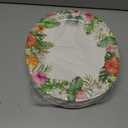 50 Count Hawaiian Luau Oval Paper Plates 10" X 12" Large Disposable Platters Party Goods Set Tropical Aloha Serving Dish Tray for Summer Beach Holiday Tableware Supplies Decor