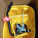 Carlisle FoodService Products Omnifit Mop Bucket with Side Press Wringer and Soiled Water Insert for Floor Cleaning, Kitchens, Restaurants, And Janitorial Use, Polypropylene (Pp), 35 Quarts, Yellow