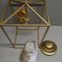 ANJIADENGSHI Lantern Pendant Light Lantern Iron Cage 1 E26 Bulbs Gold Chandelier for Dining Room Kitchen (Bulbs Not Included)