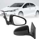 JDMSPEED Right Passenger Side View Door Mirror Compatible with 2014-2019 Toyota Corolla with Power Glass Manual Folding Heated Black Replaces TO1320294(5Pin)