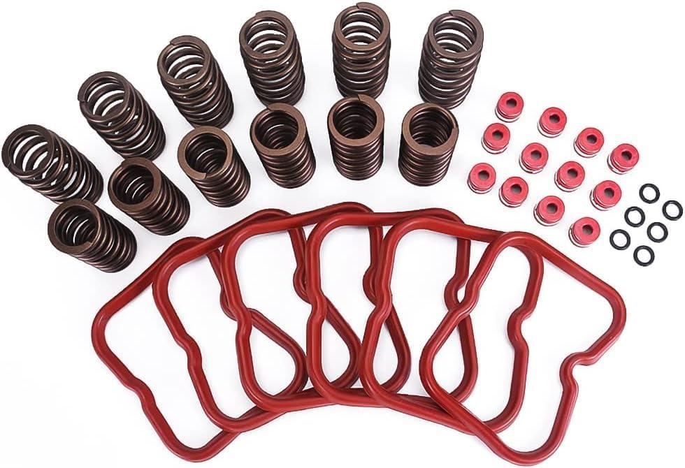 3916691 Upgraded Set 12 High RPM Valve Springs Gaskets Compatible with Dodge Ram 1989-1998 Cummins 6BT 5.9L Diesel 60