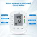 AILE Blood Pressure Monitor, Blood Pressure Machine Upper Arm Large Cuff(8.7"-16.5"), High Automatic Blood Pressure Monitors Cuff for Home Use, Manual Arm Bp Monitor, 2 * 99 Memory (White)