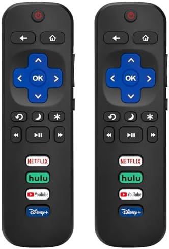 (Pack of 2) Replacement-Remote-Control for Roku-TV,Compatible for TCL Roku/Hisense Roku/Onn Roku/Philips Roku Smart TVs(Not for Roku Stick and Box)