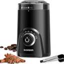 SHARDOR Electric Coffee Grinder, 70g Large Capacity Spice Grinder with Visual Timing Knob for Precise Grind, Quiet Coffee Bean Grinder for Espresso, French Press, Herbs and Grains, Black