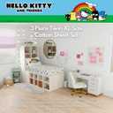 Franco Collectibles Hello Kitty & Friends Bedding Super Soft Cotton 3 Piece Twin XL Sheet Set, College Dorm Essentials, (Officially Licensed Product)