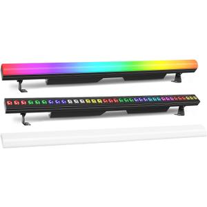 LED Stage Wash Light Bar,120W 40" LED Stage Pixel Light Bar,36 RGBW LED Stage Wash Lights with Detachable Cover DMX512 Sound Activated Uplight for Club Wedding Party Gig Band Lighting 1Pack