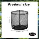 4pcs Aquatic Plant Grow Bags, 7.3x7.3in Reusable Breathable Seed Starter Bags PVC Pond Basket Seedling Pots Container Plants Pouch for Water Lily Vegetables Fruits Flowers Saplings Potato (Black)