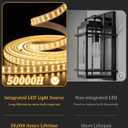 2 Pack 23.6In Modern Outdoor Wall Light,3000K 4000K 6000K IP65 Waterproof Exterior Wall Light for House Porch Entrance