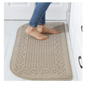 COSY HOMEER 39 x 20inch Anti Fatigue Kitchen Rug Mats are Made of 100% Polypropylene Half Round Rug Cushion Specialized in Anti Slippery and Machine Washable, Beige