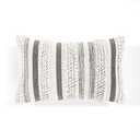 Lush Decor Bria Stripe Decorative Throw Pillow Cover, 20" W x 13" L, Gray - Rectangle Pillow Cover - Throw Pillows For Bed, Couch, Or Chair