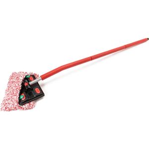Mitt on a Stick PRO+ | Extendable Car Wash Brush, Mop, Mitt, Sponge | Red with Korean Dragon Microfiber Cover