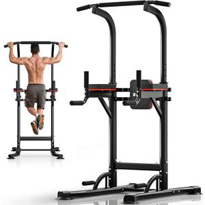 ZENOVA Pull Up Bar, Multi-Function Pull Up Dip Bar Station, Home Gym Workout Strength Training Equipment for Men Women Muscle Building (Black)