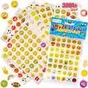 ArtCreativity 3000+ Emoticon Stickers for Kids, Includes 12 Packs with 72 Sticker Sheets, Emoticon Sticker Set for Teacher Classroom Rewards, Art Supplies, Kids Party Favors, Goodie Bag Fillers