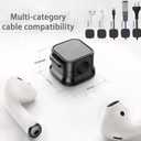 7 x Magnetic Cord Organizer for Desk, 8 Pack Cable Clips for Cord Management, Adhesive Cable Holder for Car, Home Office Desk Accessories, Wire Organizer for Nightstand & Wall