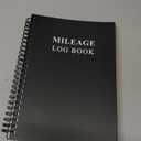 Mileage Log Book - Vehicle Maintenance Log Book, Mileage Log Book for Business, Track Mileage, Expenses, Gas Consumption, Lubrication, Repairs & Accessories, 5.8" x 8.3",Black