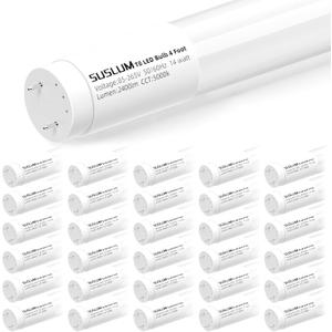 30 Pack T8 LED Bulbs 4 Foot, Type A+B Hybrid Replacement for T8 Fluorescent Tube, 14W (32W Equivalent), 5000K Daylight, 2400 Lumens, Shatter Resistant Frosted Cover, G13 Base