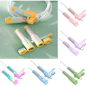 Charger Cable Protector 6 Sets (12pcs)  Silicone NonSlip Cord Savers Compatible with iPhone/Android/TypeC, 3in1 Dustproof+Organizer+Protection, 6 Colors USB Wire Protector for Home & Gift