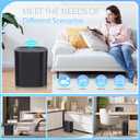 jinligogo 3 Pack 5 Gallon Bathroom Trash Can with Lid, Automatic Motion Sensor Black Trash Can, Touchless Slim Waterproof Garbage Bin for Kitchen, Bedroom, Office, and Bathroom