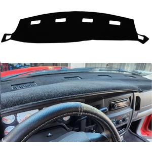 Black Dashboard Cover Dash Cover Mat Compatible with 2002-2005 Dodge Ram 1500,2003-2005 2500/3500(Ram 02-05)