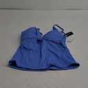 La Blanca Women's V-Neck Adjustable Twist Front Tummy Control Tankini Top (10, Chambray)
