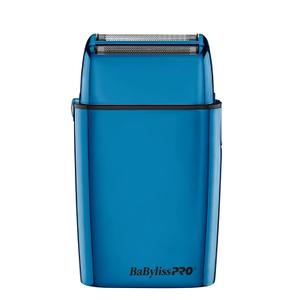 BaBylissPRO METALFX Double Foil Shaver, Handheld Electric Razor for Travel, Portable Cordless Close Face Shaver for Head, Beard, & Neck (Blue)