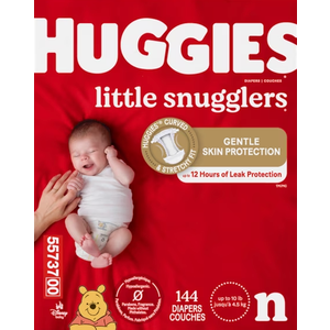 Huggies Size Newborn Diapers, Little Snugglers Baby Diapers, Size Newborn (up to 10 lbs), 144 Count