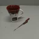 Swissmar F12064 4-Piece Nostalgia Chocolate Fondue Mug Set (brown/white)