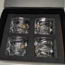 TSUKIGLASS Storm Premium Japanese Crystal Whisky Glasses Set of 4 - Gift Ready Box, 100% Ultra Clarity Lead-Free Crystal, 10oz Tumblers for Bourbon, Scotch & Cocktails, Luxury Gift for Men