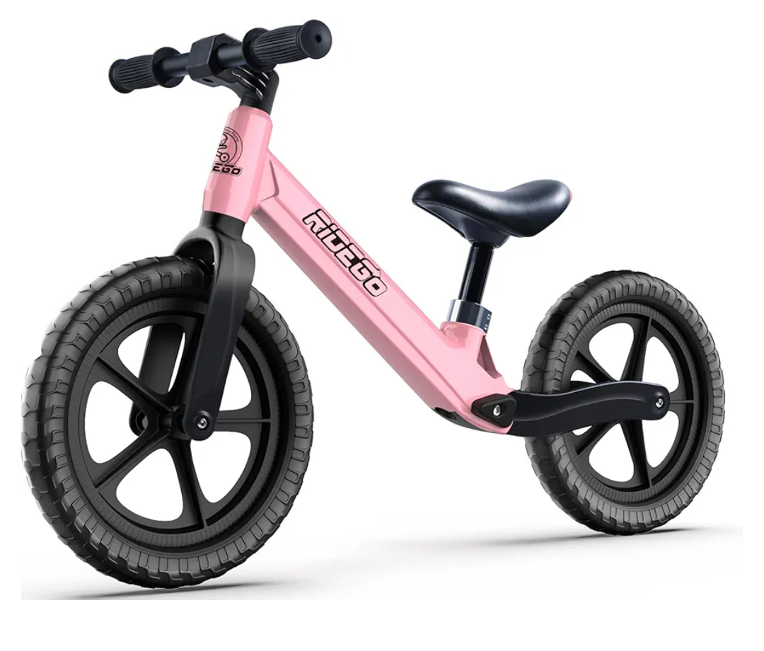 Ridego 12 Inch Balance Bike for Kids 2-4 Year Old,Lightweight Kids Bike with Adjustable Seat, Push Bicycle with Air Rubber Tires，Ride-on Toys Birthday Gift