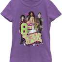 Disney Girl's Birthday Group 8 T-Shirt, Pur Berry, Small