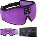 Sleep Headphones 3D Sleep Mask with Bluetooth 5.4 Headphones for Side Sleepers, Wireless Music Headband with Ultra-Thin Stereo Speakers, Long Playtime Battery Adjustable & Blackout for Men Women