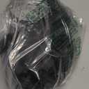 Magnetic Thermal Insulated Door Curtain for 32"x 80" Doors, Visible Door Cover for Heat Insulation, Thick Blanket for Doorway to Prevent Draft in Winter & Keep Cool in Summer (Curtain Size 34"x 81") (Black + Clear)