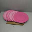 Decorative Charger Plate with Beaded Rim, 13 inch Round, Set of 6 plates (Magenta)