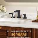 FORIOUS Bathroom Faucet 3 Hole Widespread 8" Sink Faucets Matte Black