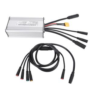 36V 48V Cycling Motor Controller, 22A 250W 500W Speed Controller with Light Cable 1 to 5 Cable, for Mountain Bike