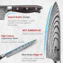 Knife Set 16 pcs, Japanese Kitchen Knife with Block High Carbon Stainless Steel Ultra Sharp Knife for Kitchen, Professional Chef Knife Set with Sharpener