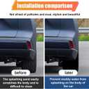 ZIMISI 4PCS Universal Car Mud Flaps, Bendable Splash Guards with Fastener Rivet Clips, Flexible Truck Front & Rear Mudguard, Car Exterior Dirty Fenders Accessories for Pickup, SUV (Black)