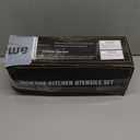 Umite Chef Kitchen Cooking Utensils Set, 33 pcs Non-Stick Silicone Cooking Kitchen Utensils Spatula Set with Holder, Wooden Handle Silicone Kitchen Gadgets Utensil Set (Khaki)