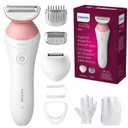 Philips Beauty Lady Electric Shaver Series 6000, Cordless with 7 Accessories, BRL146/00, White