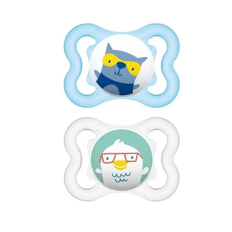 MAM Air Pacifiers (2 Pack), MAM Sensitive Skin Pacifier 6+ Months, Best Pacifier for Breastfed Babies, Baby Boy Pacifiers, 6-16 (Pack of 2), Pale Mint / Teal